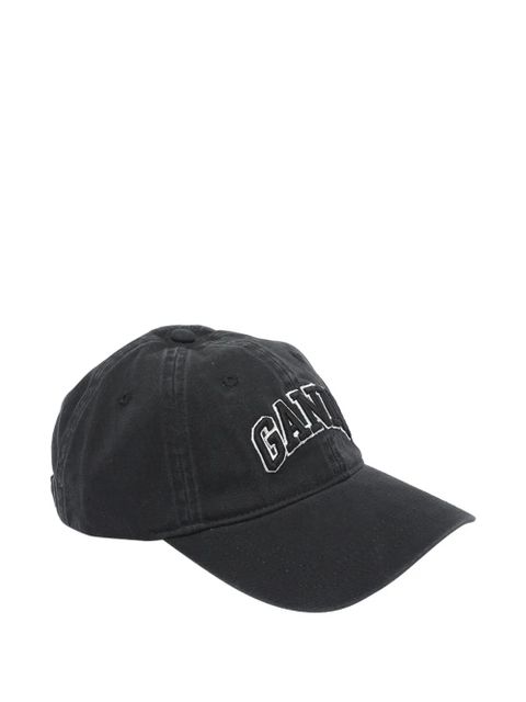 GANNI logo canvas baseball cap - Black - zdjęcie produktu nr 2