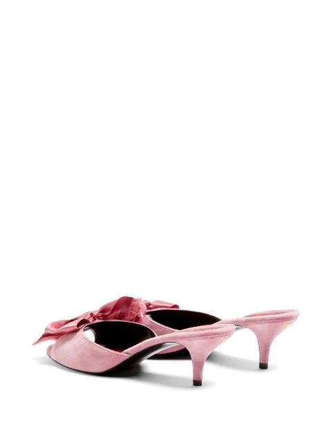 Valentino Garavani Marie A Velvet Slide Sandals 55mm - Pink