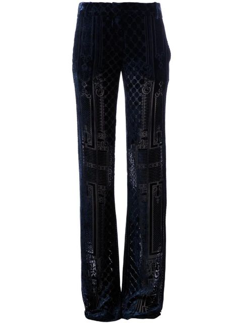 Balmain brocade wide leg trouser - Blue - zdjęcie produktu nr 1