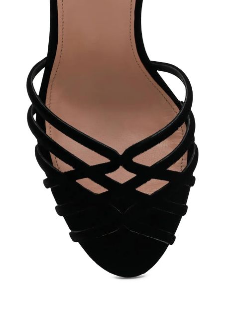 Aquazzura 105mm Wild Dream velvet sandals - Black