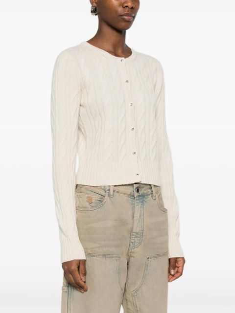 Blumarine cable-knit buttoned knitwear - Neutrals