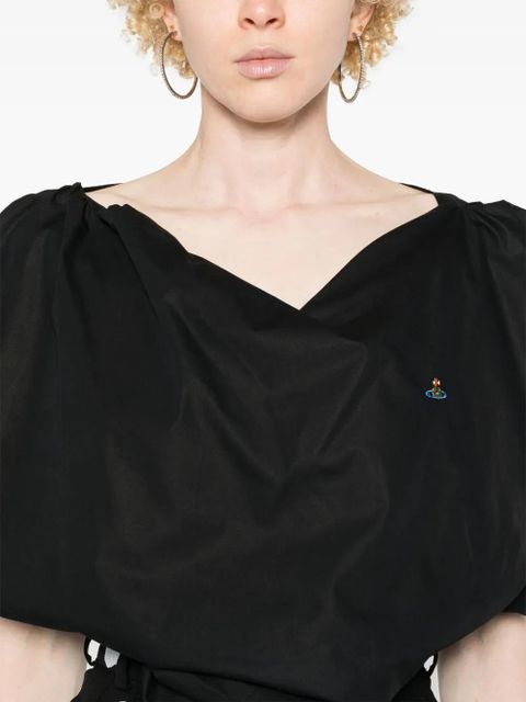 Vivienne Westwood Orb-embroidered blouse - Black