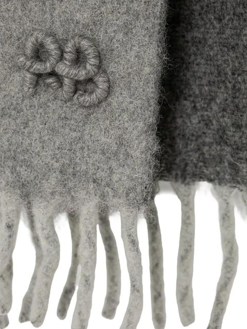 Ruslan Baginskiy logo-embroidered scarf - Grey - zdjęcie produktu nr 2