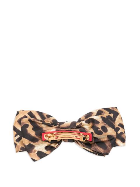 FENDI leopard print bow hair accessory - Brown - zdjęcie produktu nr 2