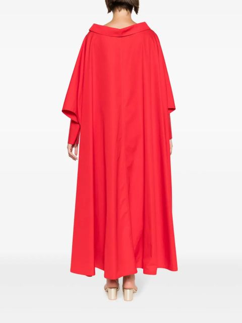 Valentino Garavani cape-detail cotton maxi dress - Red