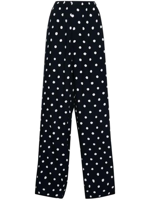 Balenciaga polka-dot straight-leg trousers - Blue - zdjęcie produktu nr 1