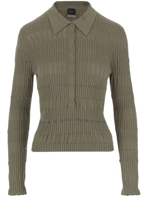 PINKO polo-collar top - Green - zdjęcie produktu nr 1