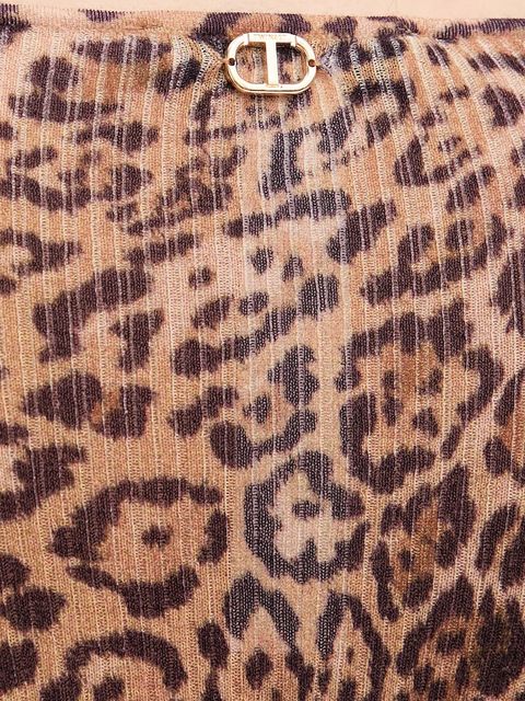 Twinset sweter wełniany damski kolor brązowy lekki 252TP3600