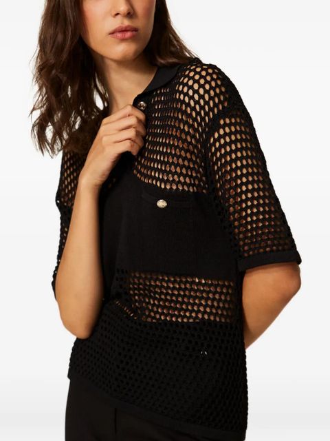 TWINSET pocket polo top - Black - zdjęcie produktu nr 2