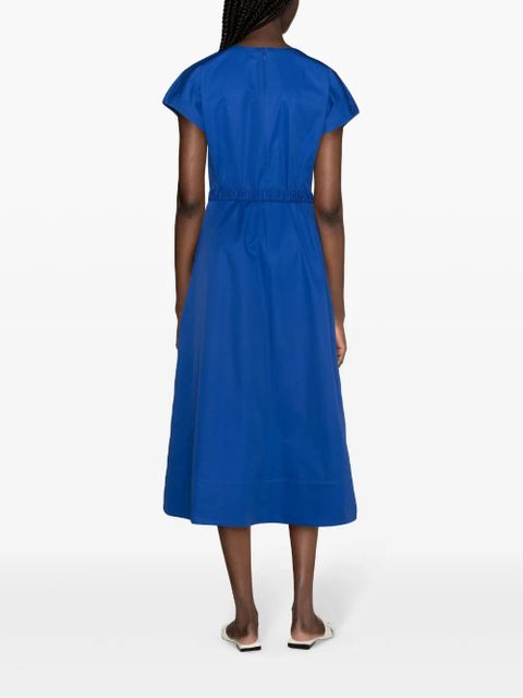 Tory Burch belted V-neck midi dress - Blue