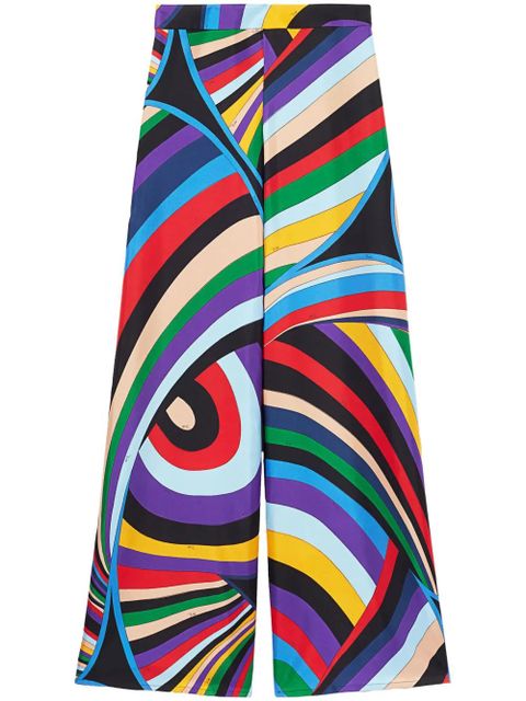 PUCCI Iride-print silk trousers - Purple - zdjęcie produktu nr 1