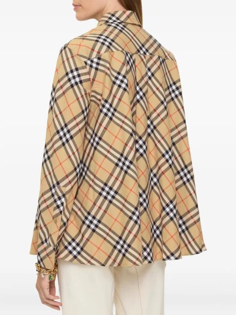 Burberry check Equestrian Knight-motif shirt - Neutrals
