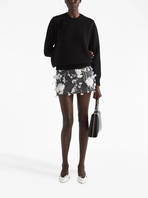 Prada triangle-logo wool jumper - Black - zdjęcie produktu nr 2