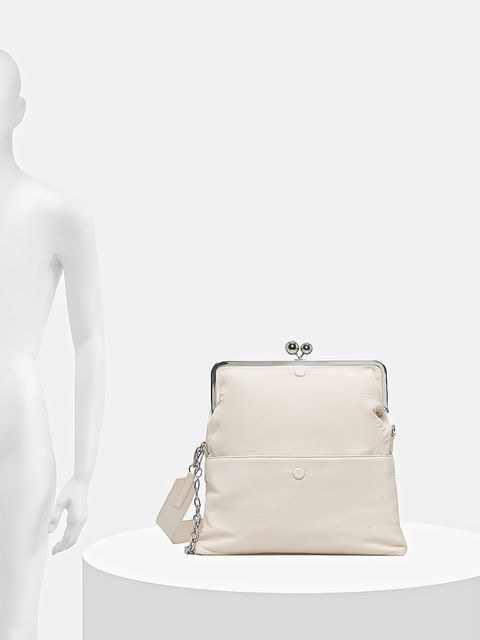 Weekend Max Mara torebka skórzana ASLALOM kolor beżowy 2615511184600