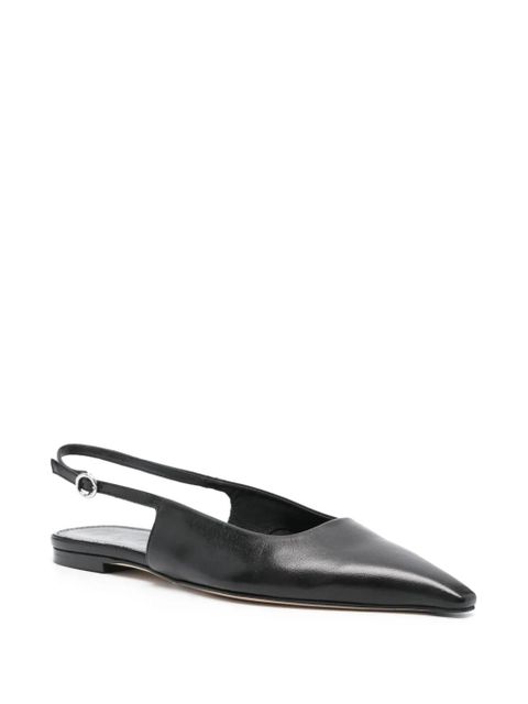 Aeyde Fedora leather ballerina shoes - Black