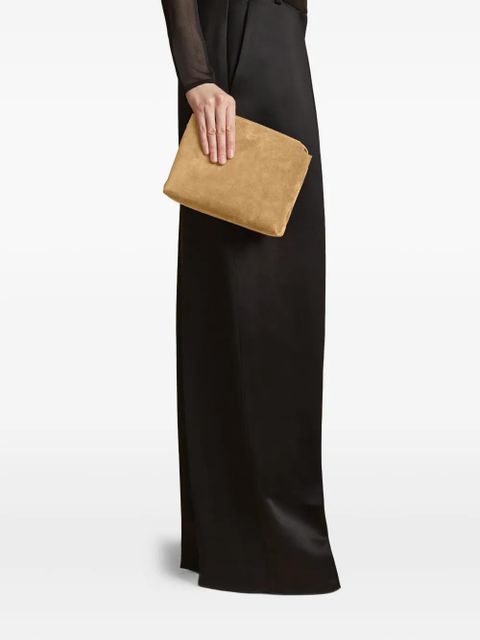 KHAITE Lina suede crossbody bag - Yellow
