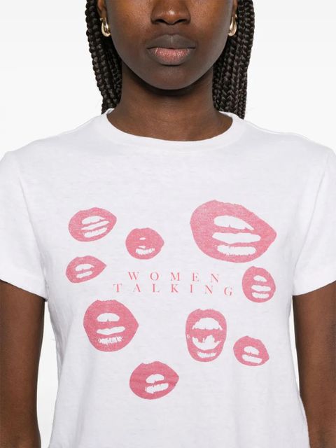 RE/DONE Women Talking T-shirt - White