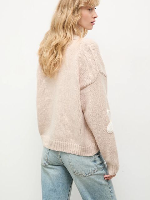 Answear.LAB kardigan z dodatkiem wełny damski kolor beżowy