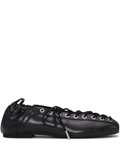 GANNI lace-up ballet flats - Black - zdjęcie produktu nr 1