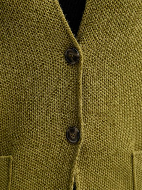 United Colors of Benetton kardigan z dodatkiem wełny kolor zielony 1235D6934