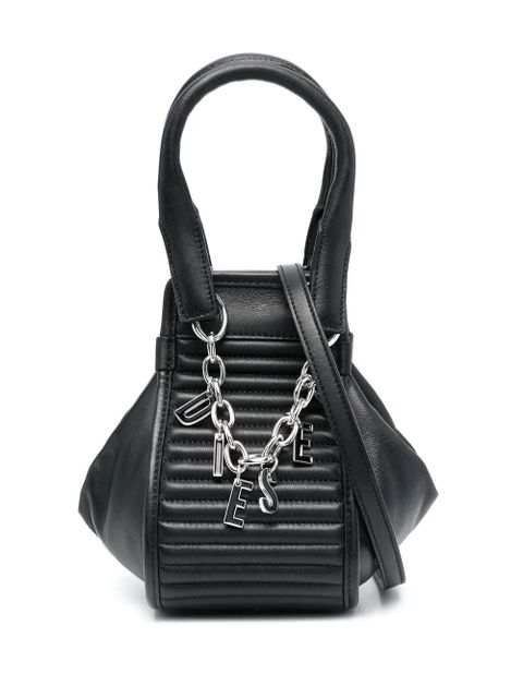 Diesel logo-charm detail tote bag - Black - zdjęcie produktu nr 1