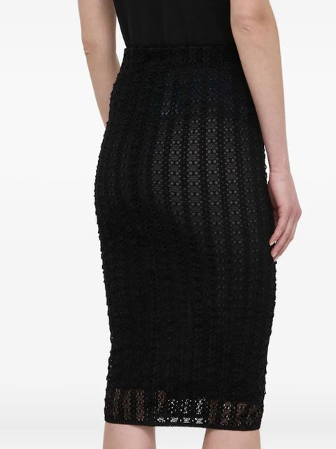 PINKO openwork midi skirt - Black