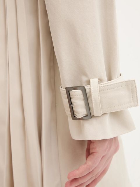 Desigual trencz PLEATED kolor beżowy 25WWEW18