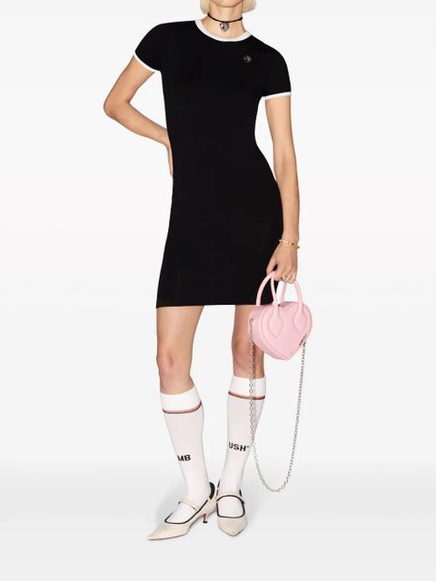 AMBUSH contrast-trim ribbed minidress - Black - zdjęcie produktu nr 2