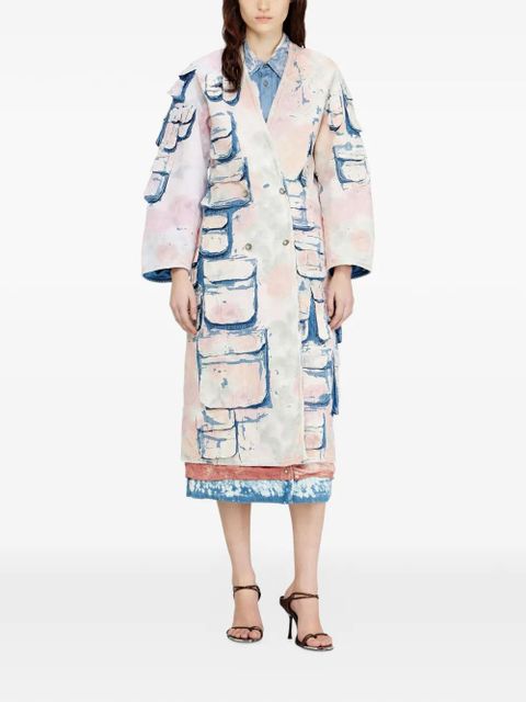 Diesel double-breasted patch-pocket denim jacket - White - zdjęcie produktu nr 2