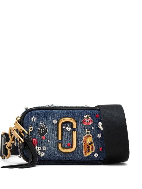 Marc Jacobs Snapshot charm-detail denim crossbody bag - Blue - zdjęcie produktu nr 1
