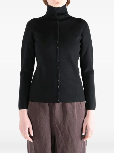 TOTEME buttoned roll-neck cardigan - Black - zdjęcie produktu nr 2