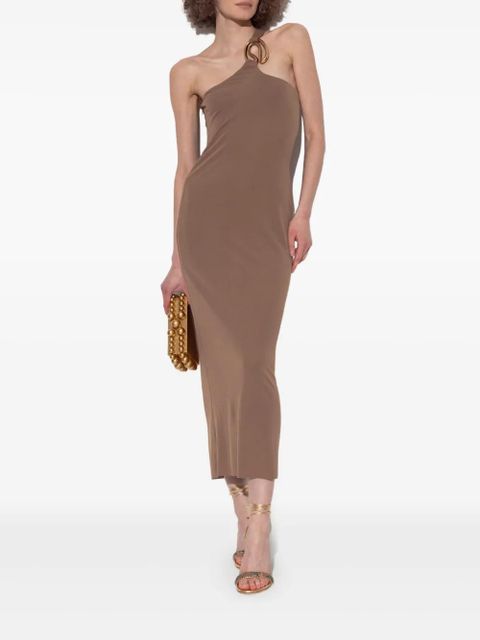Cult Gaia Chani asymmetric neckline midi dress - Brown - zdjęcie produktu nr 2