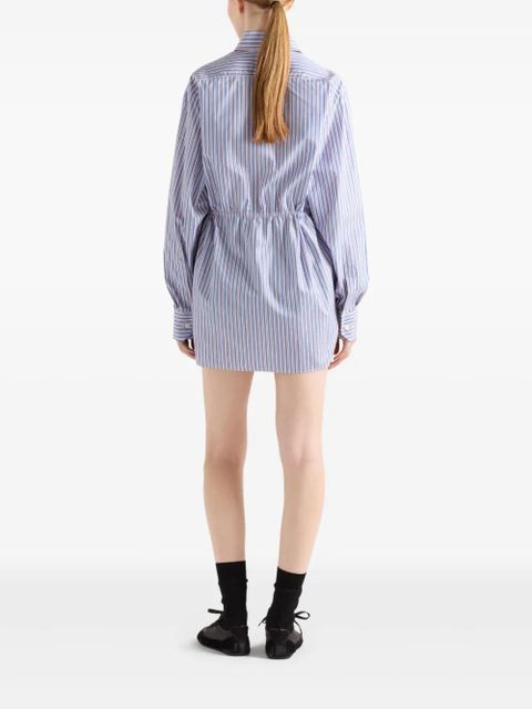 Prada striped poplin shirt - Blue - zdjęcie produktu nr 2
