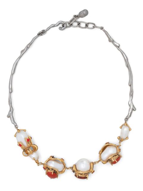 Marni pearl-embellished necklace - Silver - zdjęcie produktu nr 1