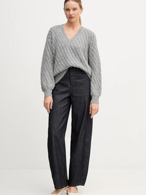 Marc Aurel sweter z domieszką wełny damski kolor szary 8042-8000-82096 - zdjęcie produktu nr 2