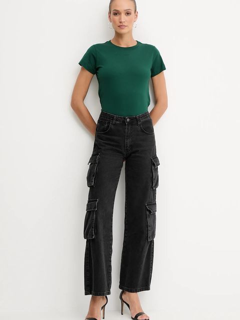 Pinko t-shirt bawełniany damski kolor zielony 100373 A2RE