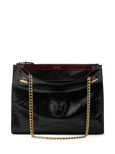 Versace Cabine leather shoulder bag - Black - zdjęcie produktu nr 1