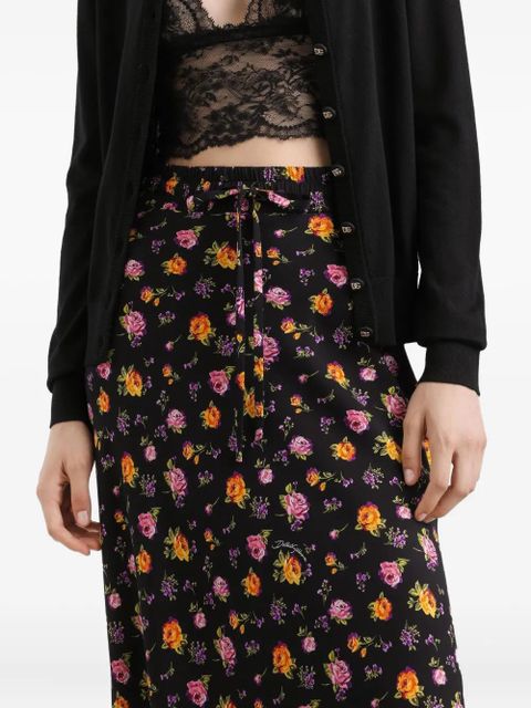 Dolce & Gabbana floral maxi skirt - Black