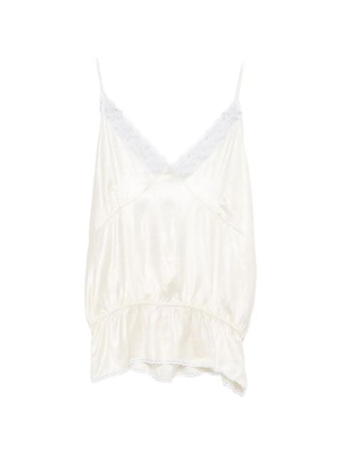 Magda Butrym lace ruffled top - Neutrals - zdjęcie produktu nr 1