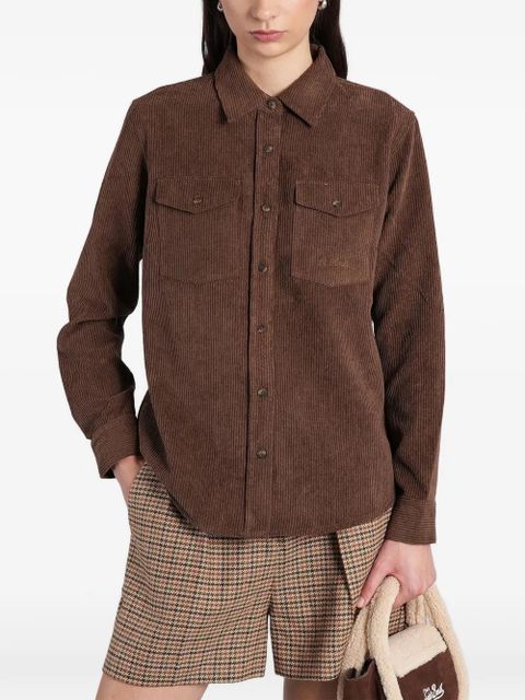 MC2 Saint Barth corduroy button-up shirt - Brown - zdjęcie produktu nr 1