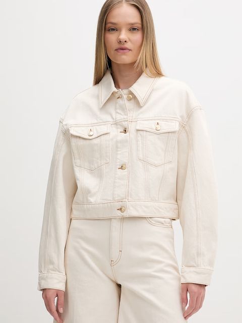 HUGO kurtka jeansowa damska bawełniana Gisolia - zdjęcie produktu nr 1