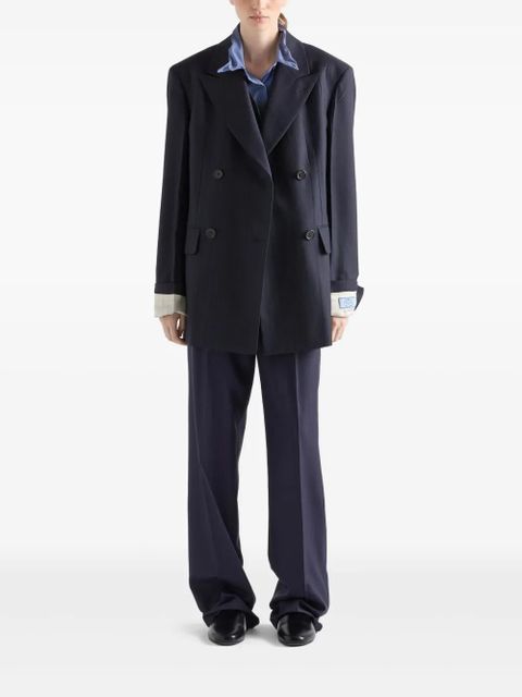 Prada wool pinstripe pants - Blue