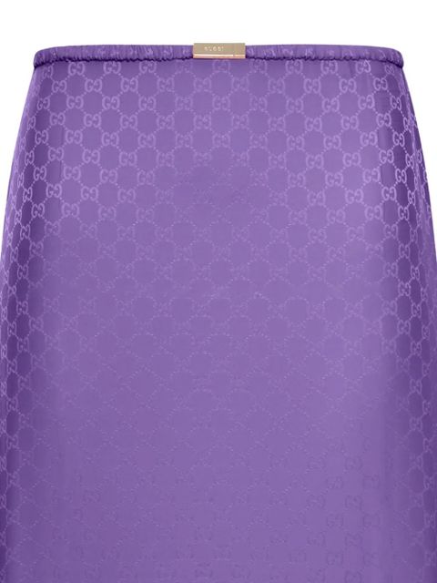 Gucci GG jacquard silk midi skirt - Purple - zdjęcie produktu nr 2