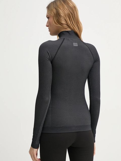G-Star longsleeve damski kolor czarny z półgolfem D26341-D989