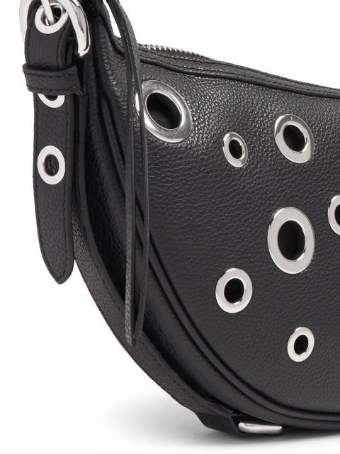 BY FAR Gib eyelet-embellished mini bag - Black