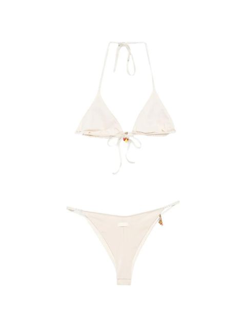 MC2 Saint Barth Lezzy charm-embellished bikini - Neutrals - zdjęcie produktu nr 2
