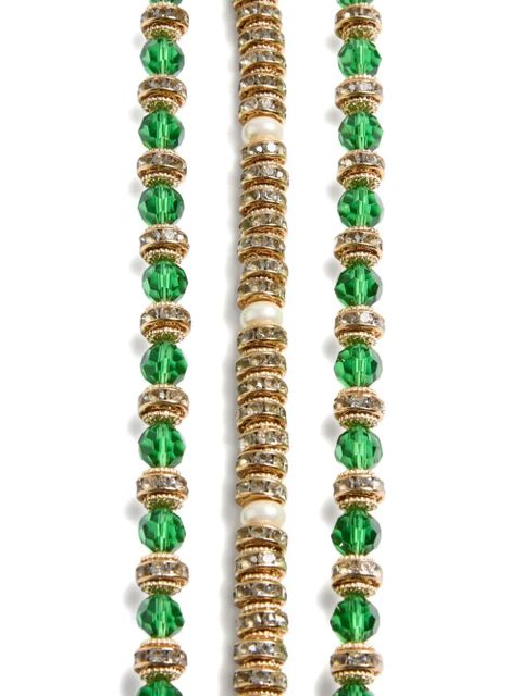 Valentino Garavani Ovalette necklace in metal, enamel, briole glass, pearls and crystals - Gold - zdjęcie produktu nr 2