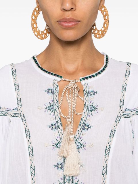 MARANT ÉTOILE Silekia cotton blouse - White