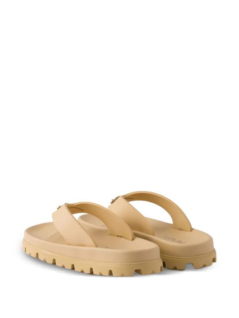 Prada logo-plaque flip flops - Neutrals - zdjęcie produktu nr 2