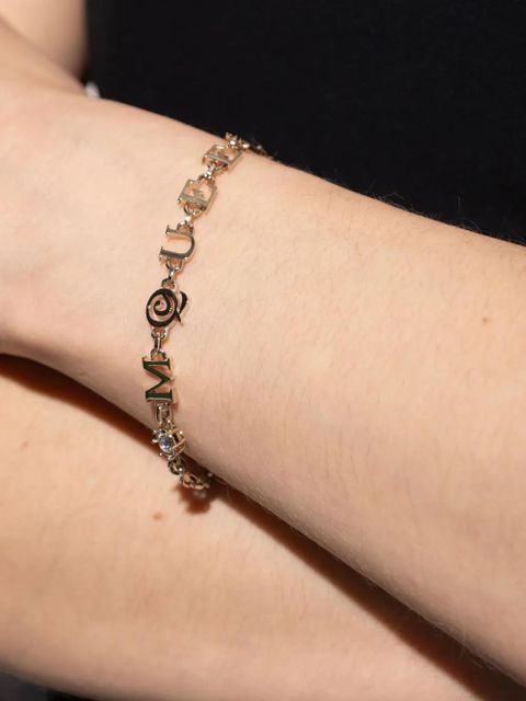 Alexander McQueen logo charm bracelet - Gold